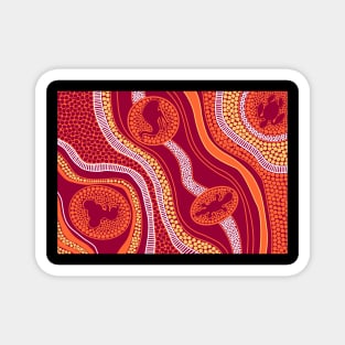 Aboriginal Art - Earth Colors Magnet