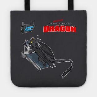 Cute Funny Dragon Training Gym Workout Cartoon Tote