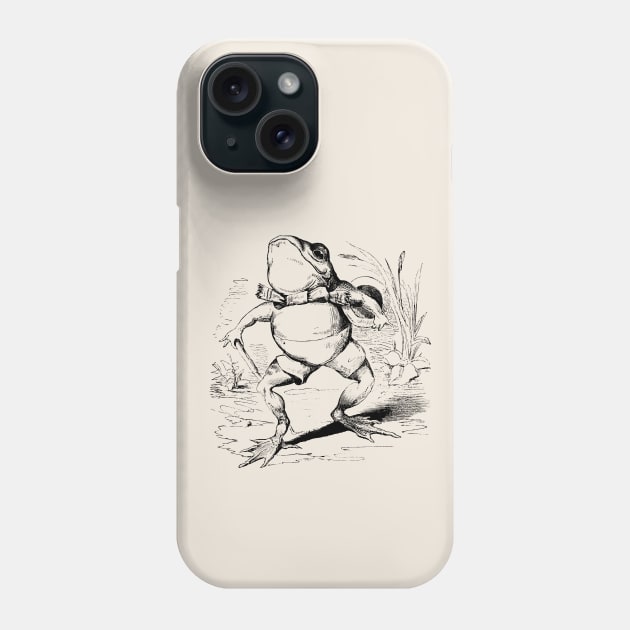 Cottagecore Frog Gentleman With Bowtie, Vintage Aesthetic Toad Phone Case by Ministry Of Frogs