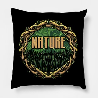 Nature Roots Grass Leaves Pillow