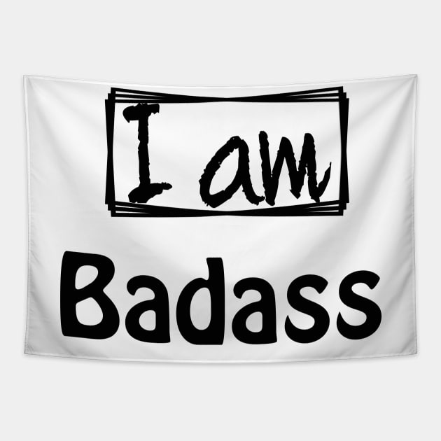 I am Badass Tapestry by sarahnash