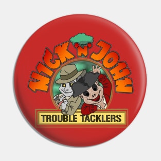 Nick Valentine and John Hancock "Trouble Tacklers" Pin