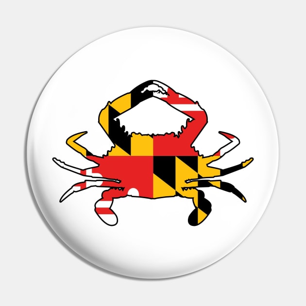 Maryland Crab Pin by Wickedcartoons