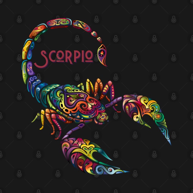 Vibrant Zodiac Scorpio by Mazzlo Shop