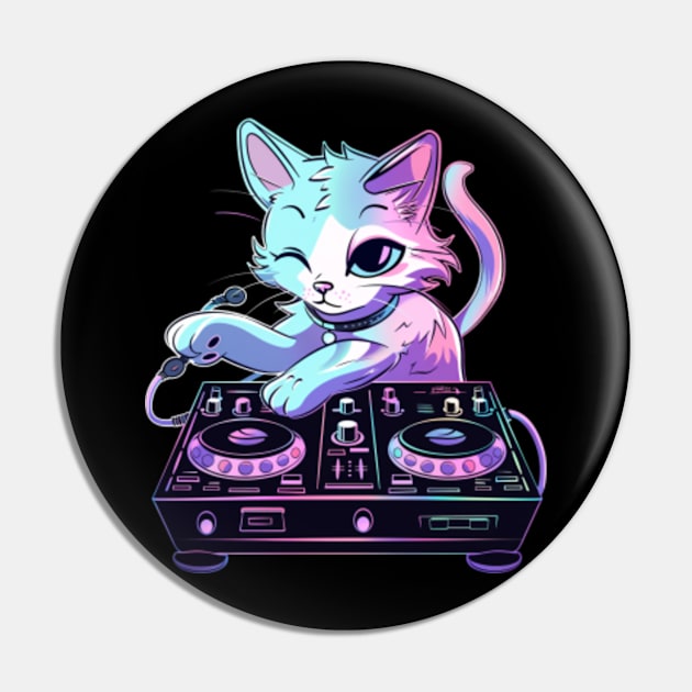 Cat DJ Playlist Pin by Gianna Bautista Art