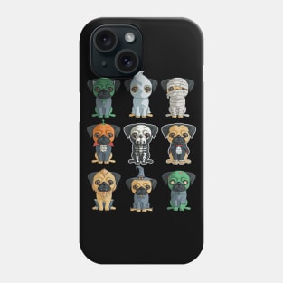 Cute Pugs Halloween T Shirt Funny Halloween Gif Phone Case