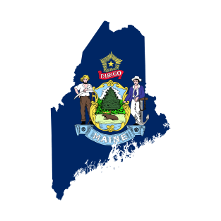 Maine Flag Map T-Shirt
