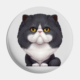 Black & White Cat Cat Pin