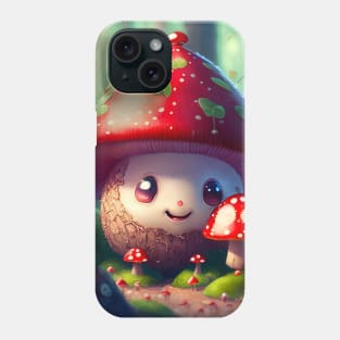 Cute toadstools in the forest - good luck Phone Case