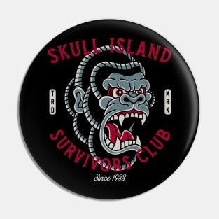 Skull Island Survivors Club - Gorilla - Vintage Traditional Tattoo Pin