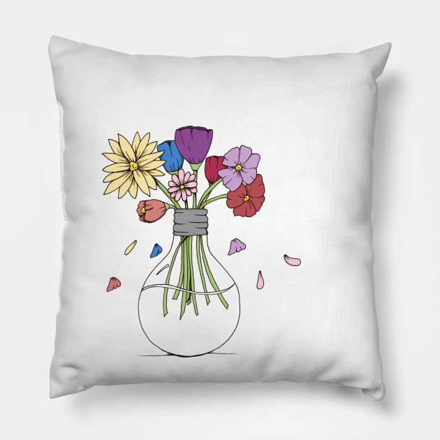 Cut Flowers Pillow by Svaeth