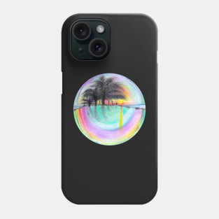 Sunset Reflection Through Rainbow Bubble Phone Case