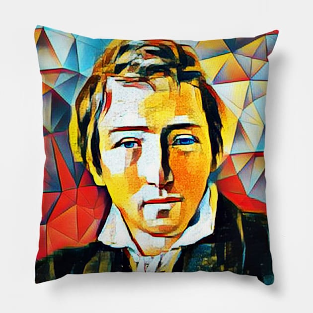 Heinrich Heine Abstract Portrait | Heinrich Heine Artwork 2 Pillow by JustLit