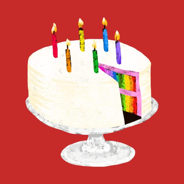 Rainbow Birthday Cake by pastanaut