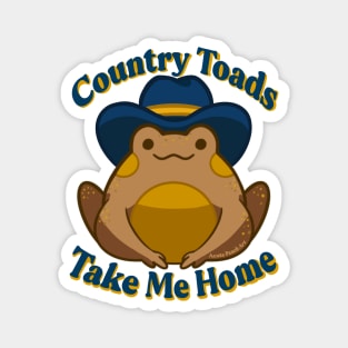 Country Toads Take Me Home Magnet