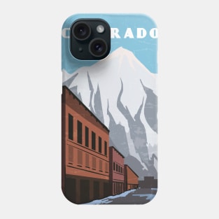 Colorado, USA.Retro travel poster Phone Case