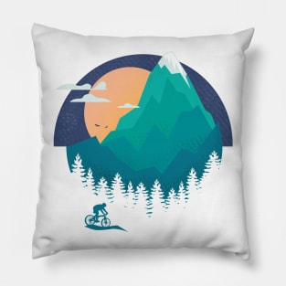 mountain biking Pillow