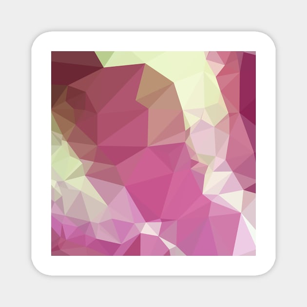 Light Thulian Pink Abstract Low Polygon Background Magnet by retrovectors