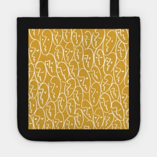 Faces (Yellow) Tote