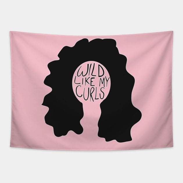 Wild like my curls Tapestry by Digital GraphX