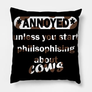 Cow cattle bull retro saying farmer farm Pillow