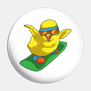 Chick Snowboarder Snowboard Pin