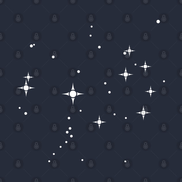 Pleiades Star Cluster - Constellation Illustration by taylorcustom