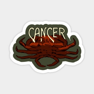 Red Crab Cancer Zodiac - Astrology Shirt Magnet