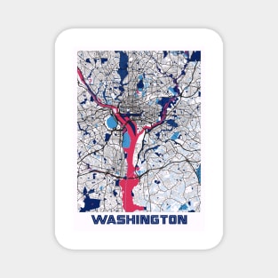 Washington - United States MilkTea City Map Magnet