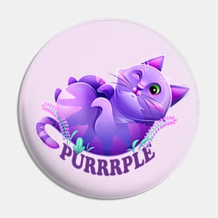 Purrrple fantasy cat Pin