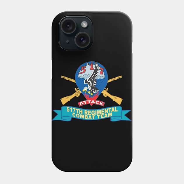 517th Regimental Combat Team (RCT) - Infantry w Br - Ribbon X 300 Phone Case by twix123844