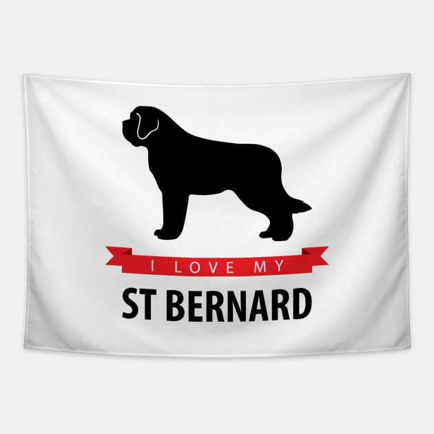 I Love My St Bernard Tapestry by millersye