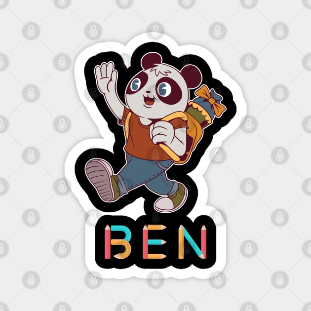 Einschulung Panda Ben Magnet by DePit DeSign