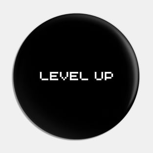 Level Up in gaming style Pin