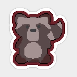 Red Panda Prowess: Pixel Art Design for Fashionable Apparel Magnet