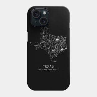 Texas State Road Map Phone Case