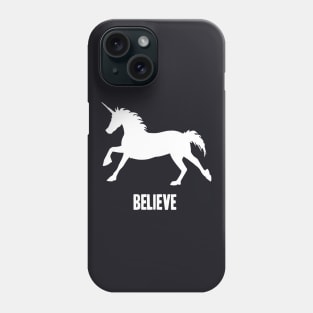 Unicorns Magic Funny Unicorn Believe Screen Printed Tee Mens Ladies Womens Youth Kids Unicorn Horse Phone Case