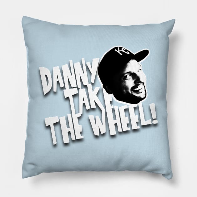 Danny Take The Wheel Pillow by Forgetting in Progress