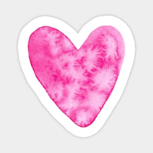 pink watercolor heart Magnet