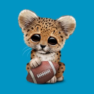 Leopard Cub Playing With Football T-Shirt