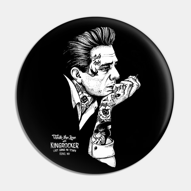 Johnny Cash Only Pin by Kingrocker Clothing