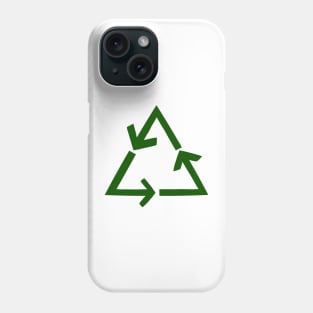 Recycling green triangle Phone Case