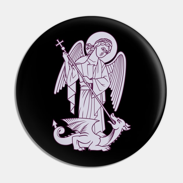 Michael the Archangel Pin by World upside down