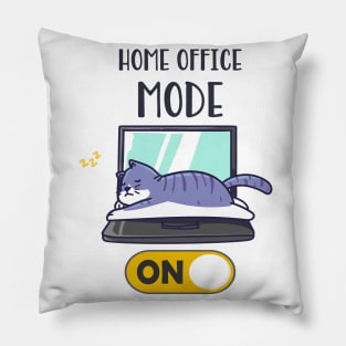 Home Office Mode On Funny Cat Laptop Sleep Pillow