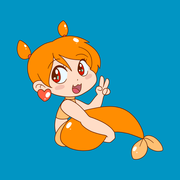 Cute Orange Mermaid by saradaboru