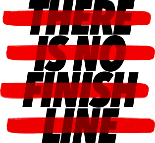 There Is No Finish Line - Motivational Gym Design Magnet