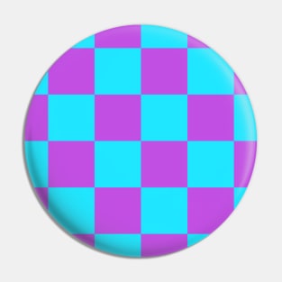 Checkerboard Square Seamless Pattern - Blue & Purple Pin