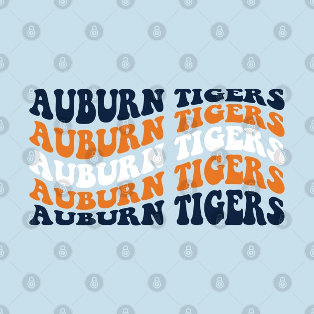 Auburn Tigers Retro Design by Violet Ray Design