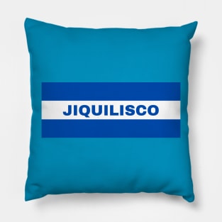 Jiquilisco City in El Salvador Flag Colors Pillow