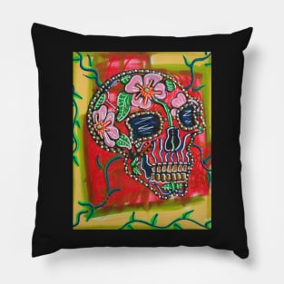 Skull of Flowers Pillow